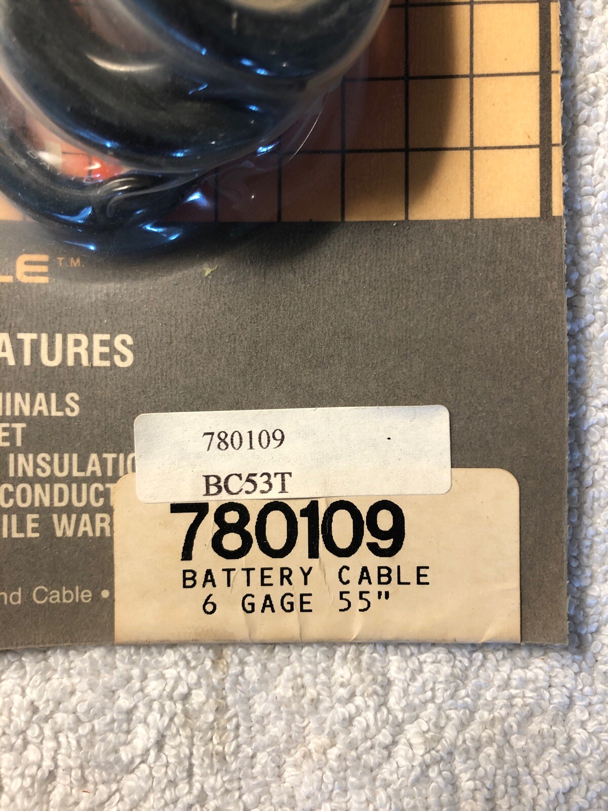 NOS LaSalle 6 Gauge 55” Battery Cable 6572 Pontiac 6974 Oldsmobile Pos Ground eBay
