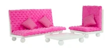 "OLIVIA'S LITTLE WORLD" LITTLE PRINCESS 18" DOLL PINK LOUNGE SET