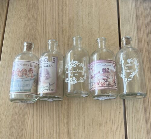 5 Small Glass Bottles