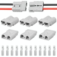 6 Pcs 50A-600V Battery Quick Connect/Disconnect, Compatible with Anderson Con...