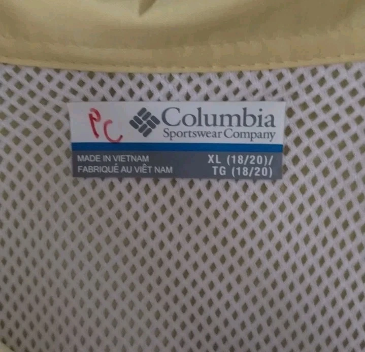 Camisa COLUMBIA PFG Jóvenes Niños Talla XL 18/20 Botón Manga Corta Pesca Usada en Excelente Condición Foto 4 de 4