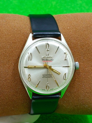 #ad vintage Atlantic Worldmaster Original watch 21 Jewels Mechanical Manual $255.00