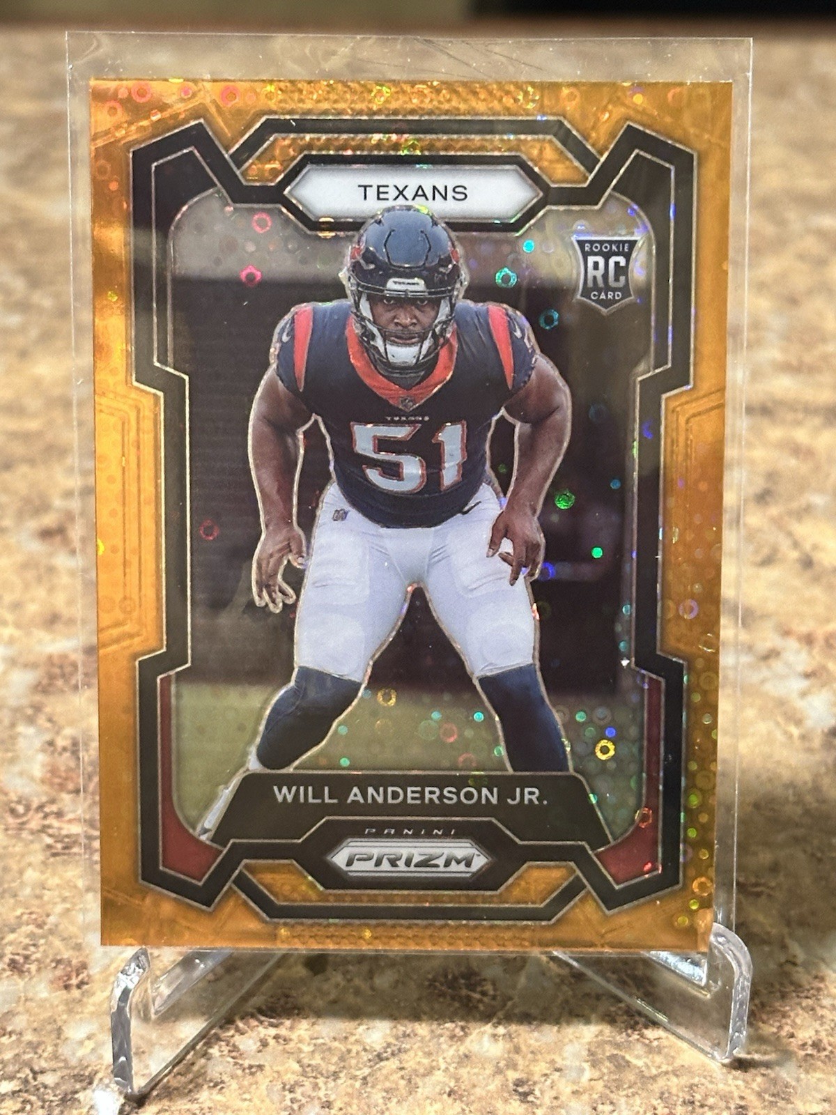 2023 Panini Prizm Will Anderson Jr. Rookie Orange Disco Prizm RC #342 Texans