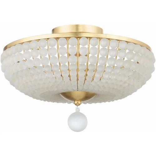 Crystorama BLA-10665-GA Bella Semi-Flush Mount Antique Gold - Picture 3 of 8
