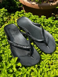 ARCHIES Arch Support EUC Black Flip Flop Shoes Women's Size 9 EU 40.5 41