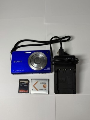 Sony Cyber-shot DSC-W530 14,1MP Blau Digitalkamera mit Zubehörpaket