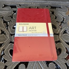 Moleskine Art Sketchbook Red 5x8 Hardcover 165gsm 104 Pages Elastic NEW