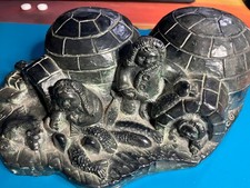 Dwie kanadyjskie kamienne figurki Eskimosów wilka, bez uderzenia, w idealnym stanie