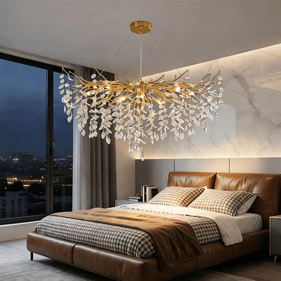 Branch Pendant Lamp Indoor Lighting Creative Design Gold Bedroom Lamp Dimmable 