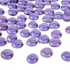 1LB Flat Glass Marbles, Purple Decorative Marbles for Vases Aquarium Pebbles