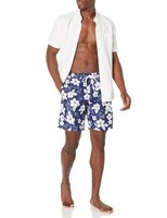 Amazon Essentials Herren Badehose Marineblau Hibiskus GrößE