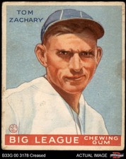 1933 Goudey #91 Tom Zachary Braves 2 - GOOD