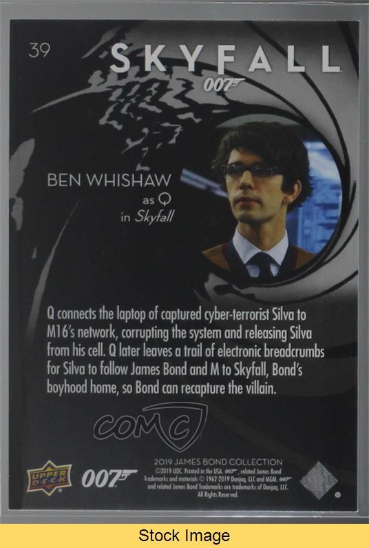 2019 Upper Deck James Bond Collection Silver Foil Ben Whishaw as Q #39 ...