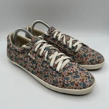 Taos Star Sneakers Womens 11 Purple Blue Floral Flowers Lace Up Shoes STA-12844