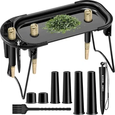 Metal Rolling Tray Set with Cone Loader, Cone Filler – Fits King Size & 1¼ Pre R