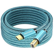25ft USB C to B Printer Cord - High Speed, Compatible with Printer, Scanner, ...