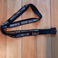 IMX Interactive Music Exchange mmusa Black Fabric ID Badge Holder Lanyard