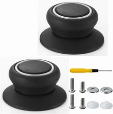 2Pcs Pot Lid Knobs, Kitchen Bakelite Pot Lid Handle, Universal Pot Lid Top Repla