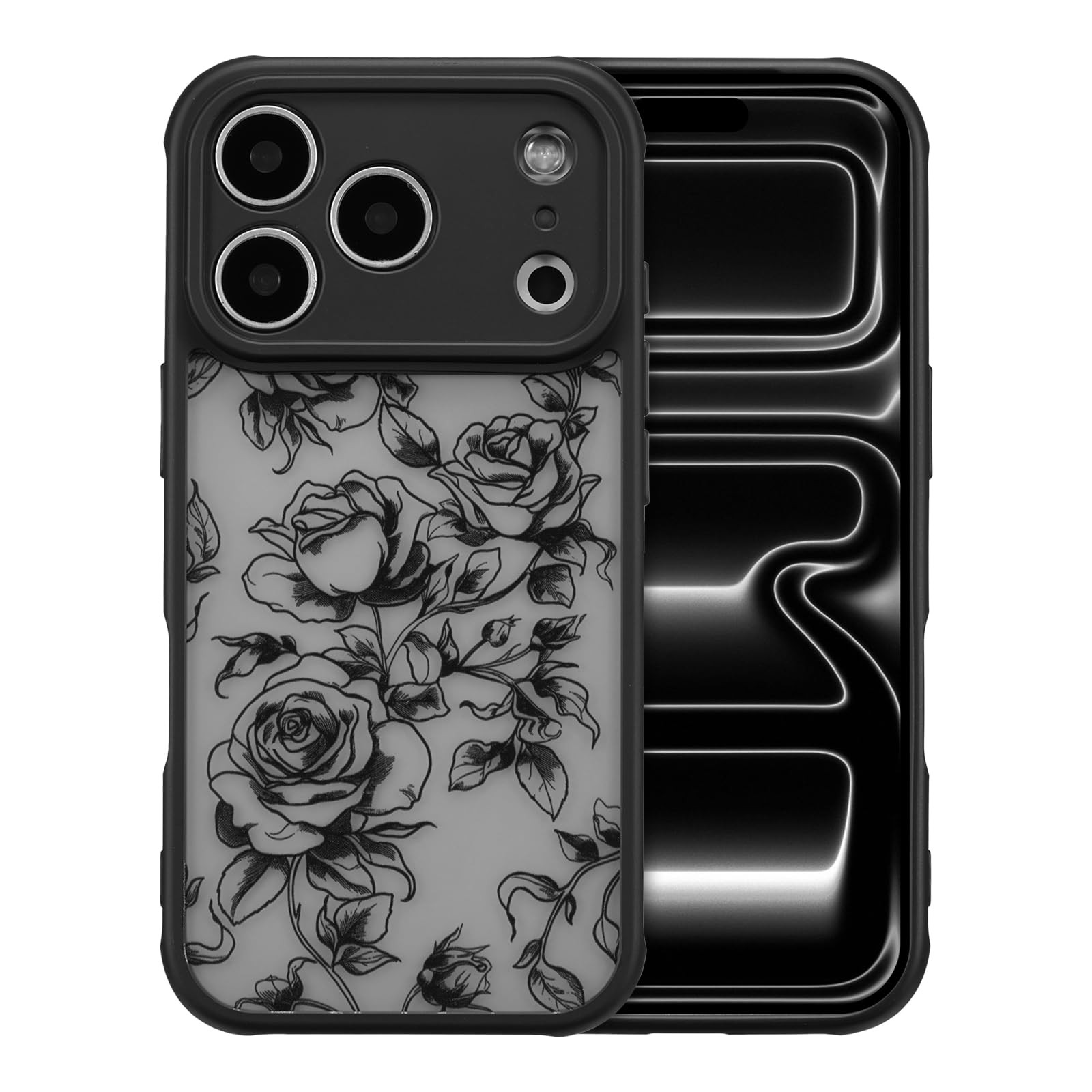 Coque iPhone 17 Pro Max mate translucide fleur anti-jaunissement fine pour châssis 6,9"