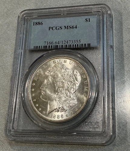 1886 Morgan Silver Dollar PCGS MS64 $1 Philadelphia Minted No Reserve