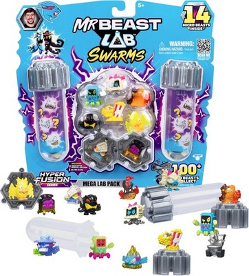 MrBeast Lab Swarms Series 3 Hyper Fusion 14 Pack Micro Beasts Collectible Figure