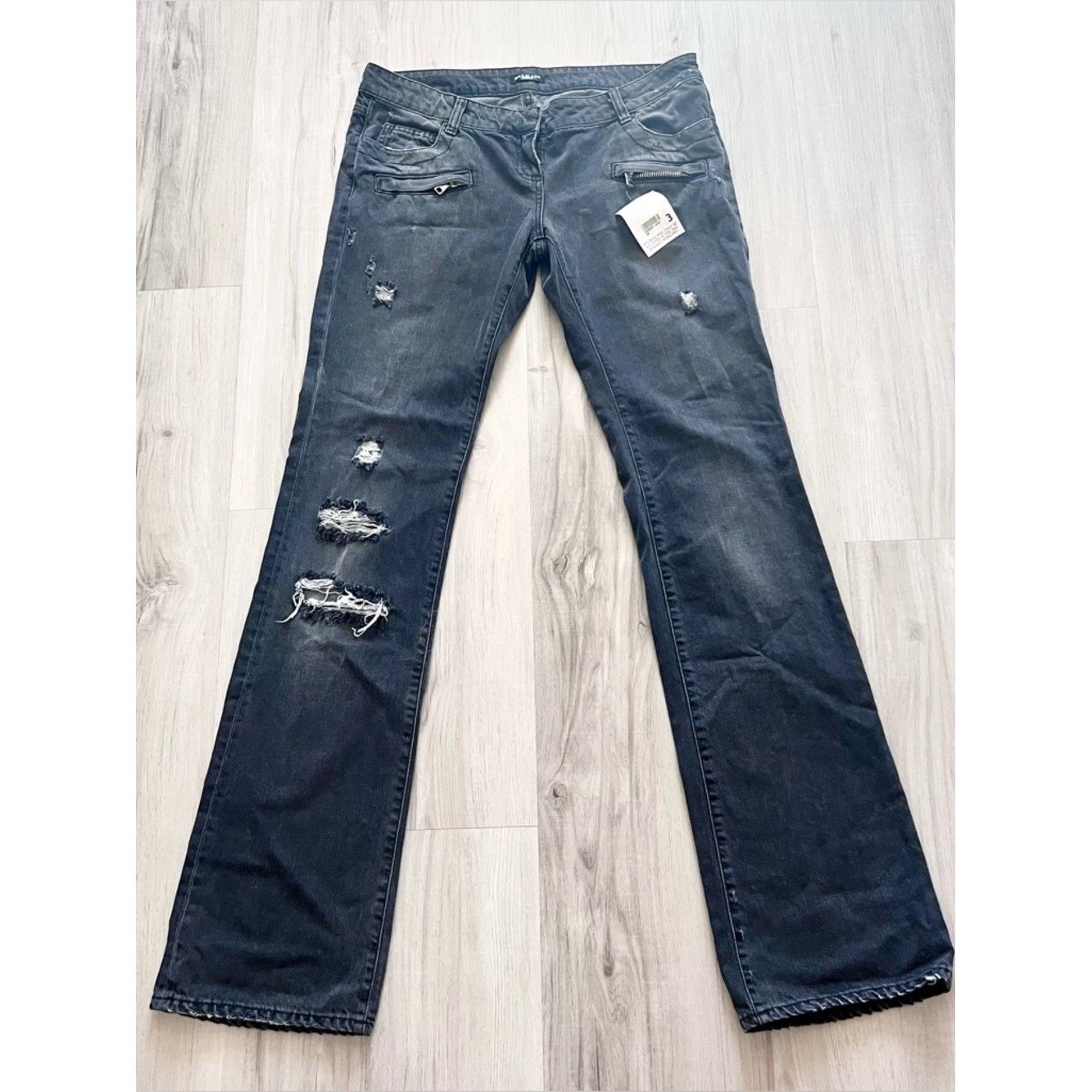 Balmain — Semi vintage Balmain Paris distressed bootcut Jean sz EU 44. Low rise hiphugger
