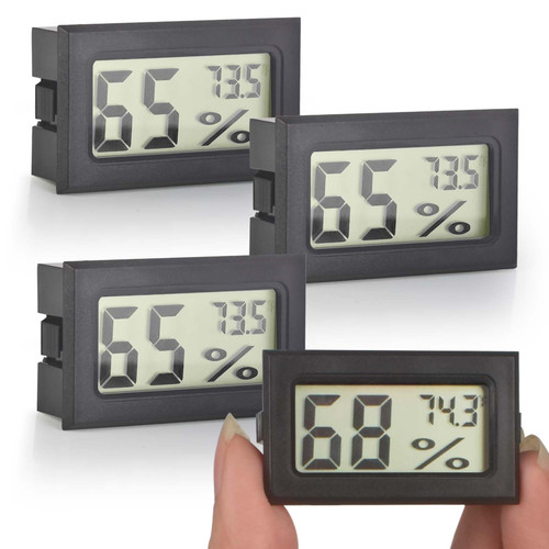 Mini Digital Thermometer Hygrometer, 4 Pack Room Thermometer Indoor Humidity ...