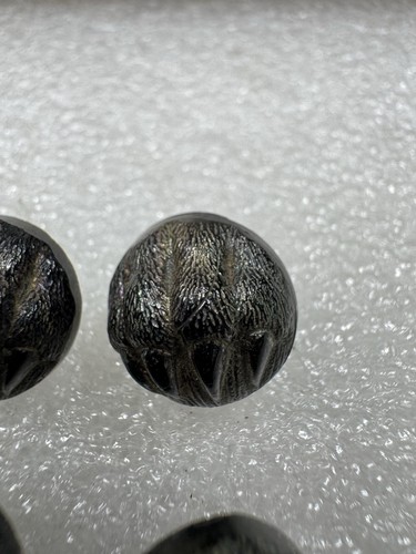 Antique Victorian 1930s Black Glass Bear Claw Paw Buttons - Picture 9 of 24