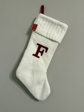 Target Wondershop Letter F Christmas Stocking Knit Monogram 18  Winter White