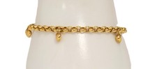 14K Gold Heart Bracelet, 7-1/2'' Long.