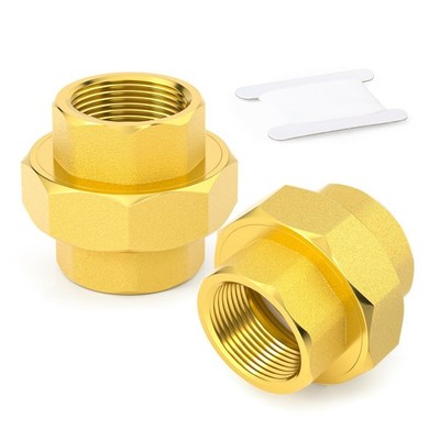 2 Stück Messing Union, 1/2'' BSP Gewinde Innengewinde Rohrverschraubung, Adapt...