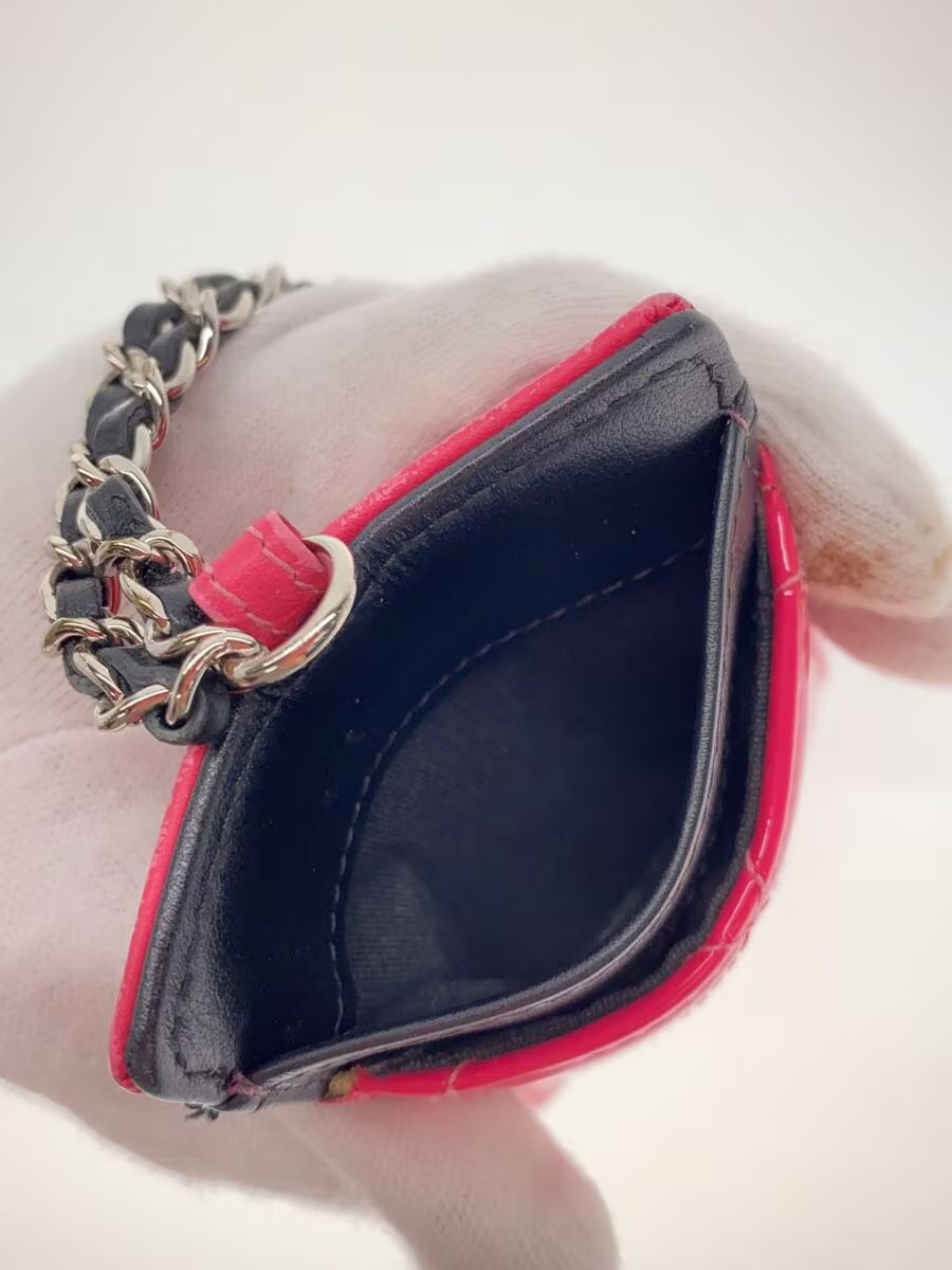 CHANEL Coco Matelasse Chain Card Case Enamel Black Women's thumbnail 5