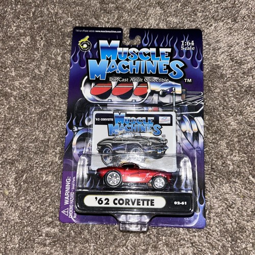 Lot Of 4 Muscle Machines 62 corvette 57 Chevy 55 Chevy PU 65 Chevrolet Wagon1:64 - Picture 8 of 9