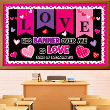 Valentine'S Day Religious Bulletin Board Decoration Set, Valentines Day Christia