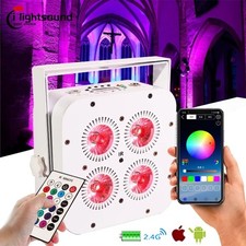 new 4x18w Battery LED Par Can Stage Light IR Remote Wireless WiFi Mini Uplight