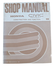 Honda Civic Coupe CRX Atelier Manuel Construction & Fonction 1988 Premier