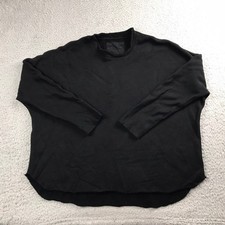 Frank Eileen Tee Lab Anna Capelet Long Sleeve Sweatshirt Womens S Black Cotton