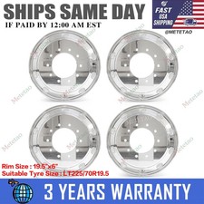 4pcs 19.5 Wheel Rim For Dodge Ram 4500 5500 10 Lug Polished Outside Frontrear