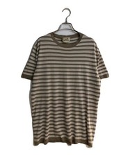 Hermes Cotton Border T-Shirt Men  s L Brown Casual Top