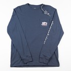 Vineyard Vines Men’s M Long Sleeve T-Shirt Blue Whale Football Tailgate NWT