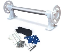 Swimline HydroTools Above Ground Pool Solar Blanket Reels System with Straps/HW
