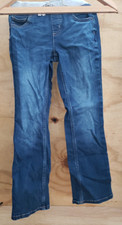 Justice girls blue jeans boot cut mid Rise knit waste size 8