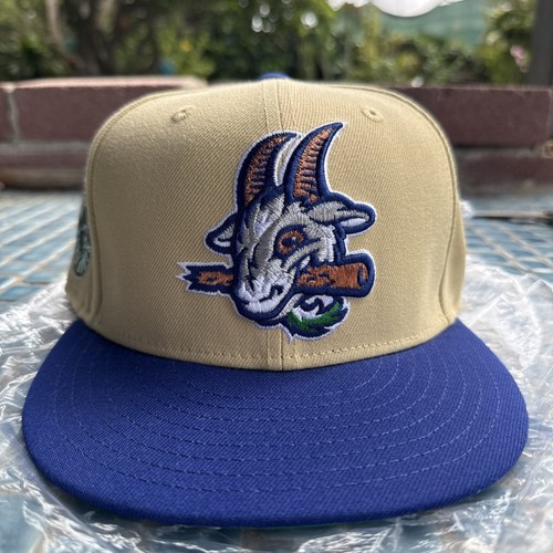 MILB New Era Hartford Yard Goats Patch Baseball Fitted Hat RARE 7 1/2 ...