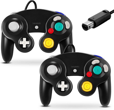 FIOTOK Gamecube Controller, Classic Wired Controller for Wii & Gamecube | Black-