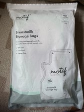Motif Medical Breastmilk Storage Bags 8oz Single Use Bags 90 Count Freezer Safe