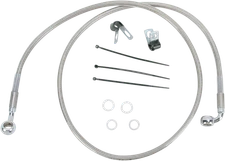 Drag Specialties Extended Stainless Steel Front Brake Line Kit 51in. Clear 17...