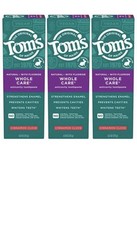 Tom's of Maine Natural Cinnamon Clove Fluoride Toothpaste Pack of 3 Tubes