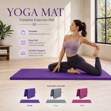 Tri Folding Gymnastics Mats Thick Soft Gym Yoga Mat Exercise Pilates Training