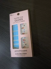 NIB Dashing Diva Gloss Ultra Shine Gel Palette Gel Nail Strips MGS73 Waterscape