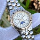 Vintage Seiko Alba Carib Sun & Moon Triple Calendar Japan Quartz Watch V33F-6B20